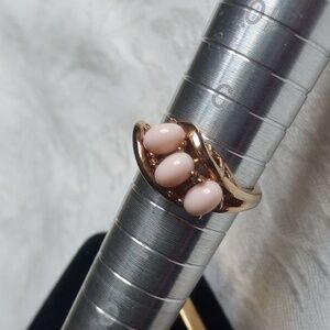 Elegant 18k Plated Sterling faux Angel's Skin Coral Ring 8